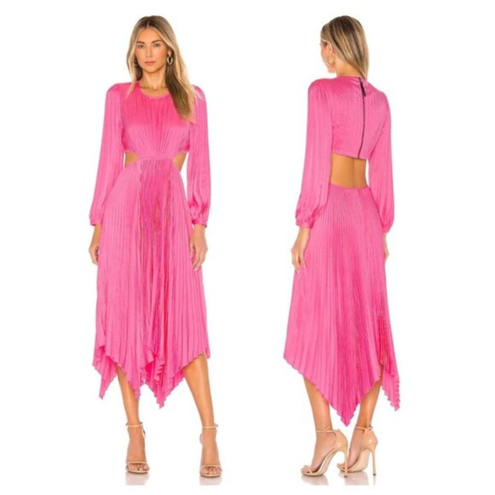 A.L.C. Naples Cutout Pleated Midi Dress Sample Size 4-6